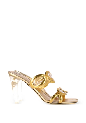 Valentino Garavani Pre-Owned 1967 chain-detail mules - Gold