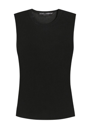 Dolce & Gabbana ribbed sleeveless tank top - Black