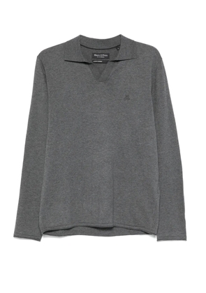 Marc O'Polo V-neck long-sleeve top - Grey