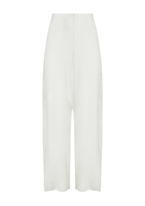 Lethicia Bronstein Willow lace-insert trousers - White