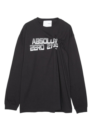 Yoshiokubo slogan-print T-shirt - Black