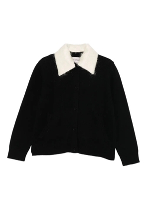 Semicouture contrast-collar cardigan - Black