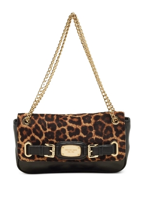 Michael Kors hamilton leopard-print shoulder bag - Black
