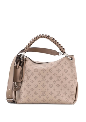 Louis Vuitton Pre-Owned Braided Handle Beaubourg Mahina Leather MM hobo bag - Neutrals