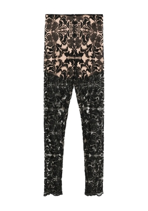 Gemy Maalouf floral lace trousers - Black