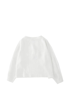 Studio Nicholson top-stitched Sarr top - White
