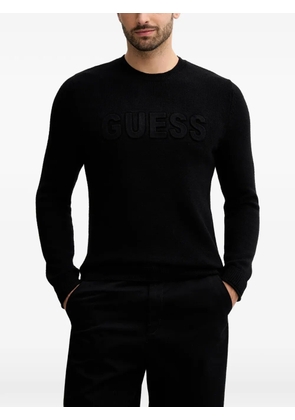 GUESS USA embossed-logo sweater - Black