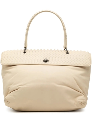 Bottega Veneta Pre-Owned 2009 Intrecciato Trimmed Nappa Tina handbag - White
