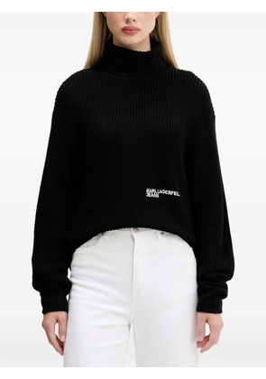 Karl Lagerfeld Jeans roll-neck logo sweater - Black