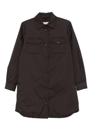 Herno button-down flap-pocket shirt coat - Brown
