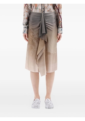 Pierre-Louis Mascia Adastrgum draped silk-blend skirt - Neutrals