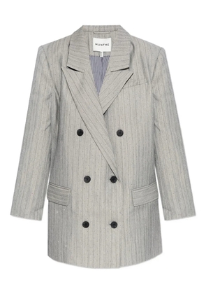 MUNTHE double-breasted pinstripe blazer - Grey
