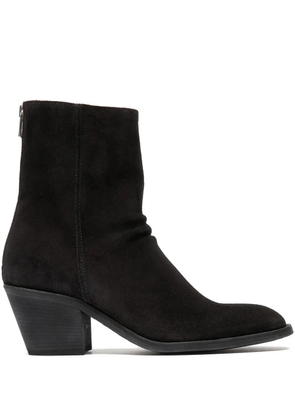 Officine Creative Sydne zip suede boots - Black