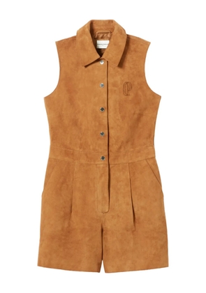 Claudie Pierlot collared embroidered jumpsuit - Brown