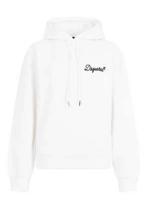 DSQUARED2 hooded long-sleeve hoodie - White