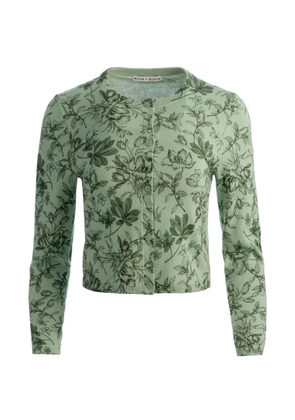 alice + olivia Carson floral-print cardigan - Green