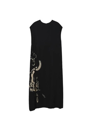 Y's print maxi dress - Black