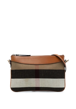 Burberry Pre-Owned 2000-2017 Mega Check Canvas Peyton crossbody bag - Brown