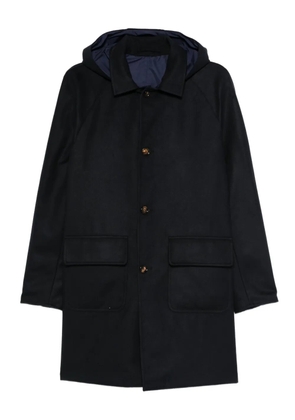 Kired hooded flap-pocket coat - Blue