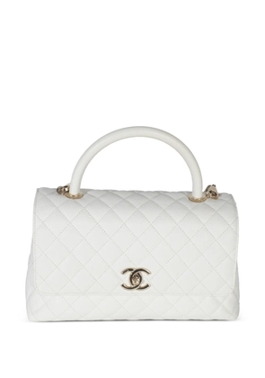 CHANEL Pre-Owned Coco medium top handle handbag - White