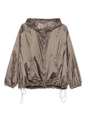 Emporio Armani hooded drawstring jacket - Brown