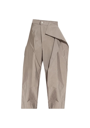 Issey Miyake folded-detail trousers - Neutrals