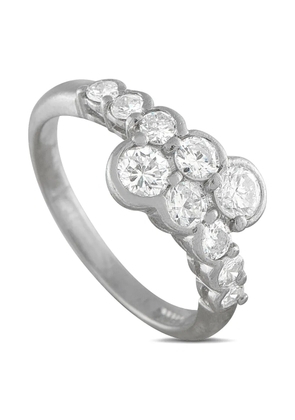 LB Exclusive Platinum diamond bypass ring - Silver