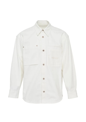 Wooyoungmi Shacket back floral-print jacket - White