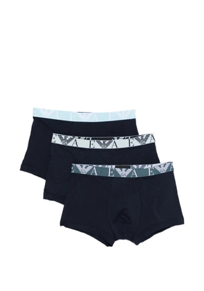 Emporio Armani monogram-logo briefs (set of three) - Blue