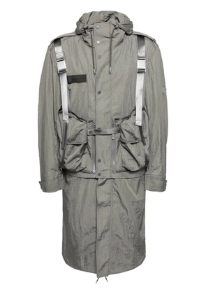 Spoonyard detachable-panel hooded jacket - Grey