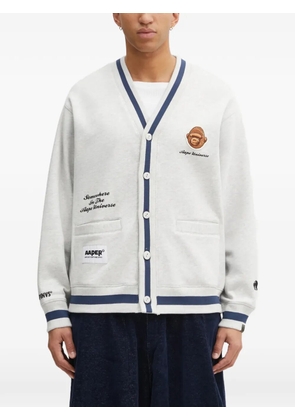 AAPE BY *A BATHING APE® V-neck cardigan - White