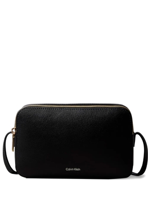 Calvin Klein logo-detail zip satchel bag - Black