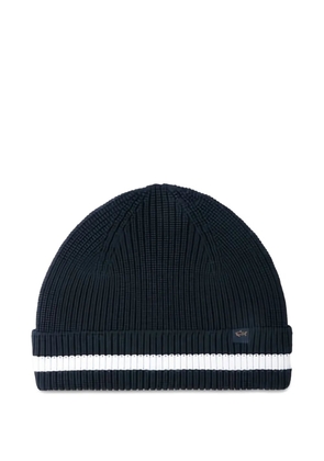 Paul & Shark ribbed wool beanie - Blue