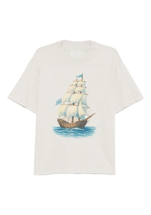 Melt cotton printed T-shirt - Neutrals