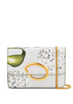 Oscar de la Renta mini floral-print clutch bag - Neutrals