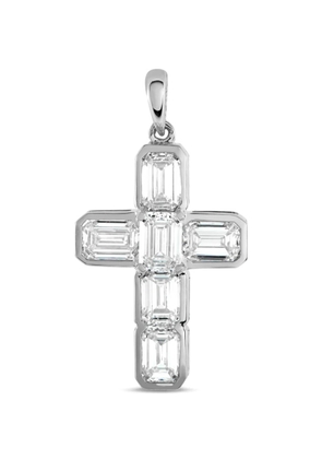 LB Exclusive diamond cross pendant - Silver