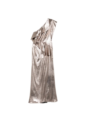 Saiid Kobeisy embellished one-shoulder lamé dress - Gold