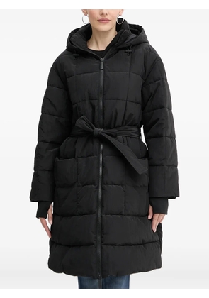 Armani Exchange hooded belted coat - Black