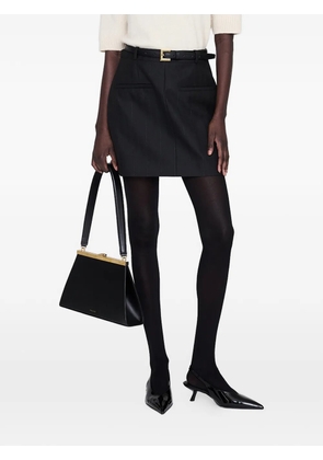 ANINE BING pinstripe mini skirt - Black