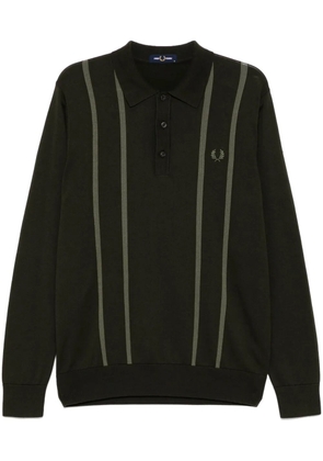 Fred Perry striped knit polo shirt - Green