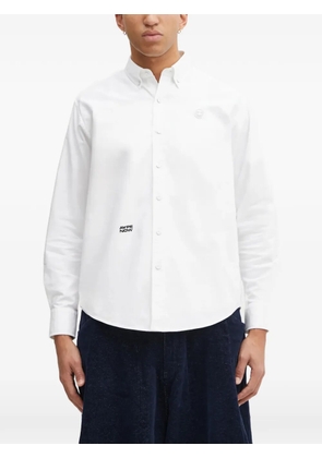 AAPE BY *A BATHING APE® buttoned logo-patch shirt - White