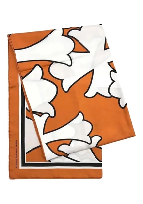 Chrome Hearts cross-logo silk scarf - Orange