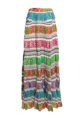 Roberto Cavalli Vintage printed pleated skirt - Orange