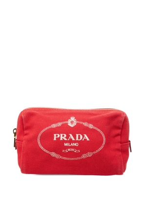 Prada Pre-Owned 2010-2025 Canvas Canapa Logo pouch - Red
