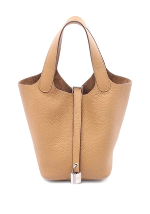 Hermès Pre-Owned 2023 Clemence leather Picotan Lock handbag - Brown