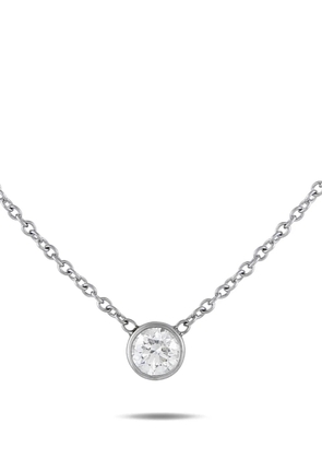 LB Exclusive diamond round-pendant necklace - Silver