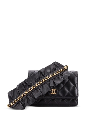 CHANEL Pre-Owned Romance Wallet on Chain Quilted Lambskin Mini crossbody bag - Black