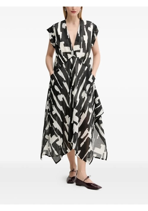 MMC STUDIO V-neck graphic dress - Black