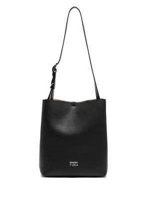 Bimba y Lola medium Carlino leather shoulder bag - Black