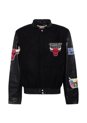 Jeff Hamilton logo patch bomber jacket - Black